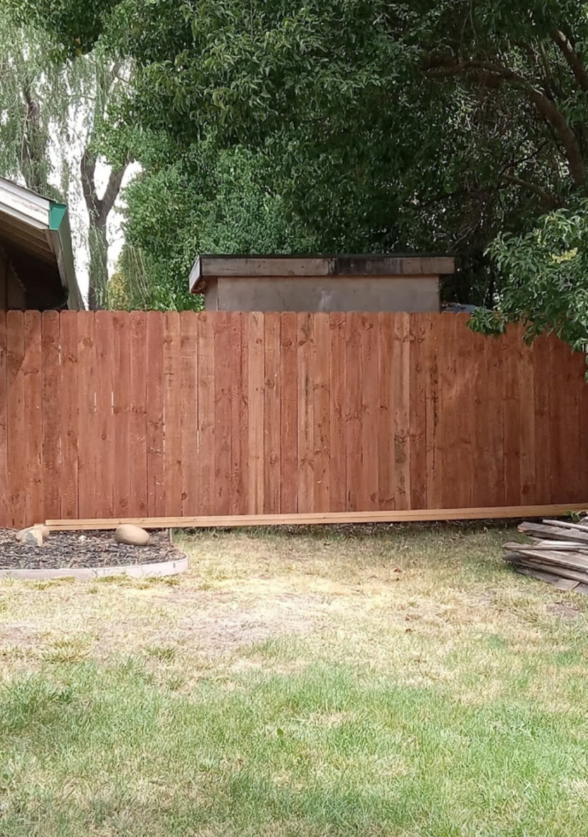 New wood privacy fence