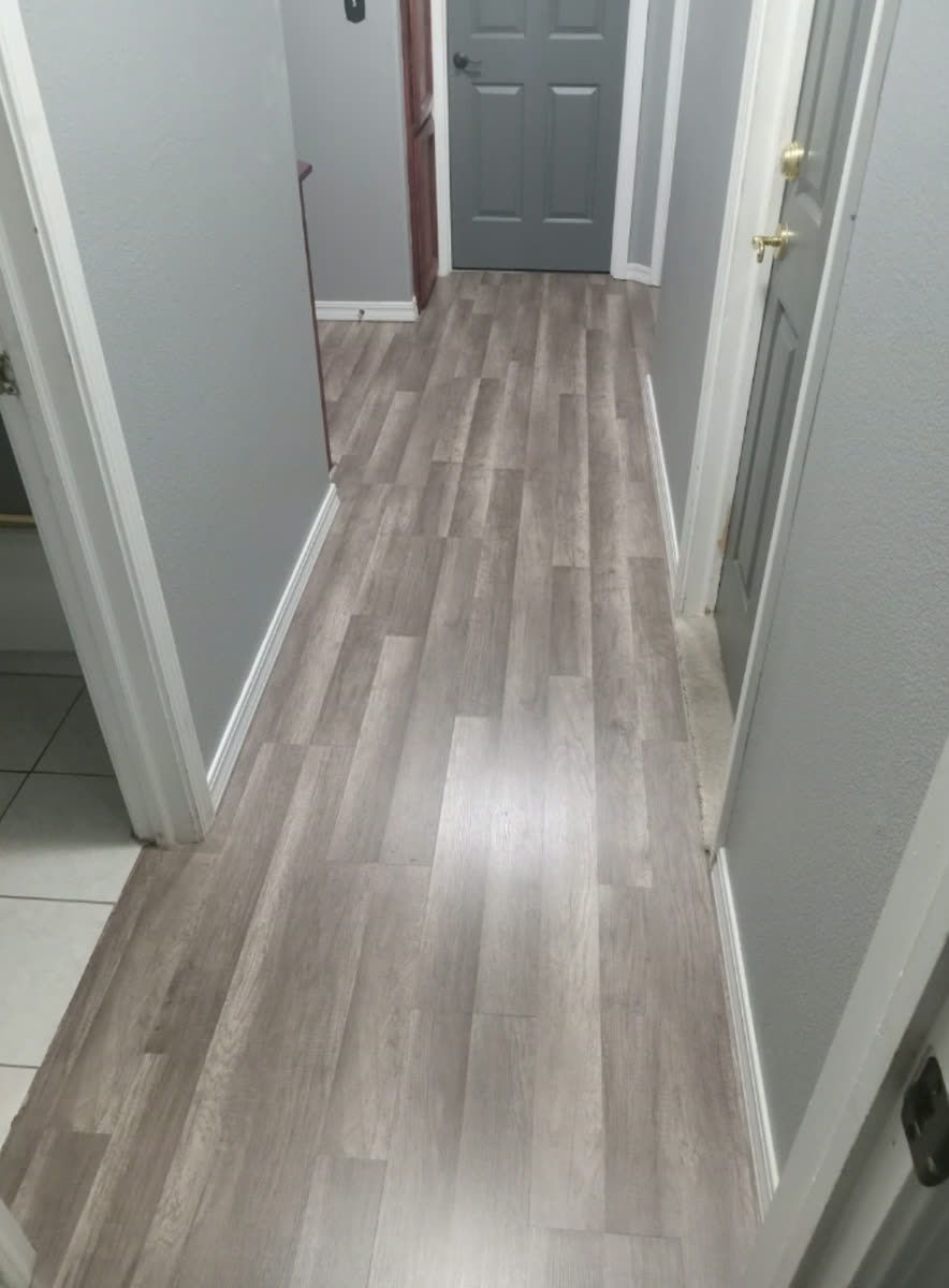 Interior remodel — new flooring